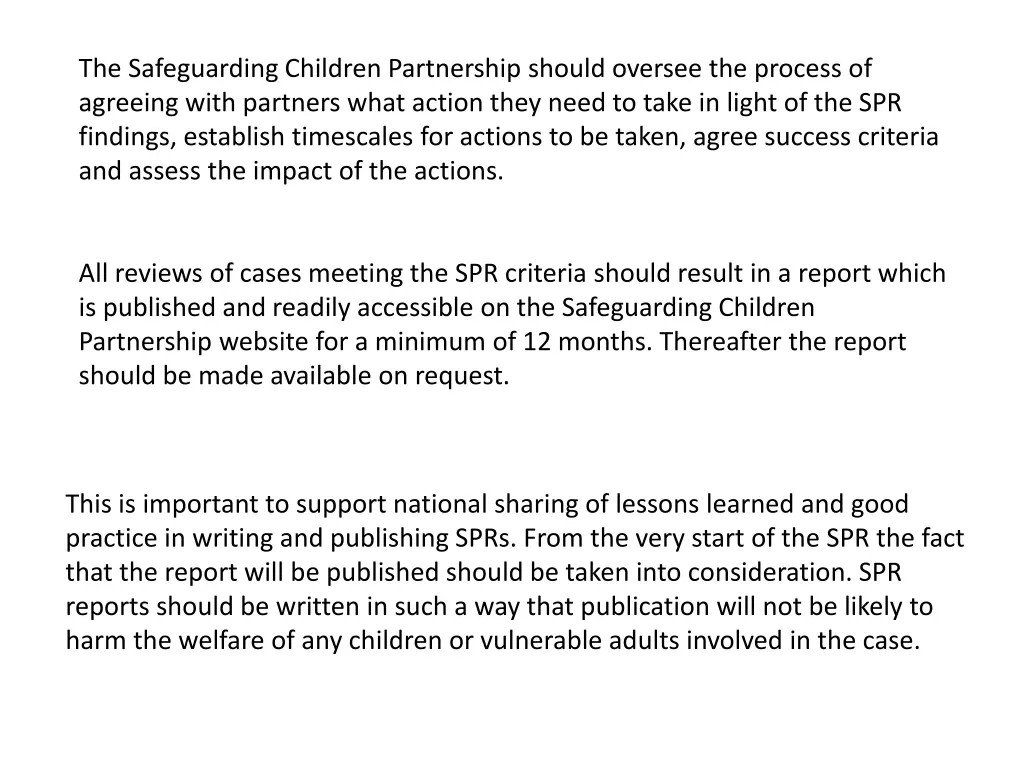 the safeguarding children partnership should