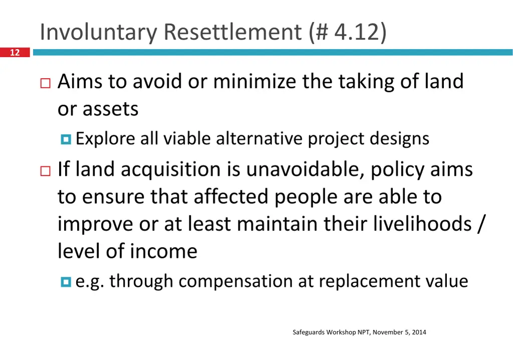 involuntary resettlement 4 12