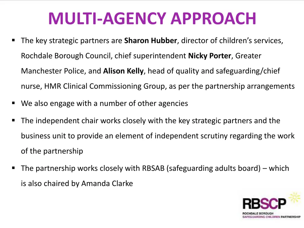 multi agency approach