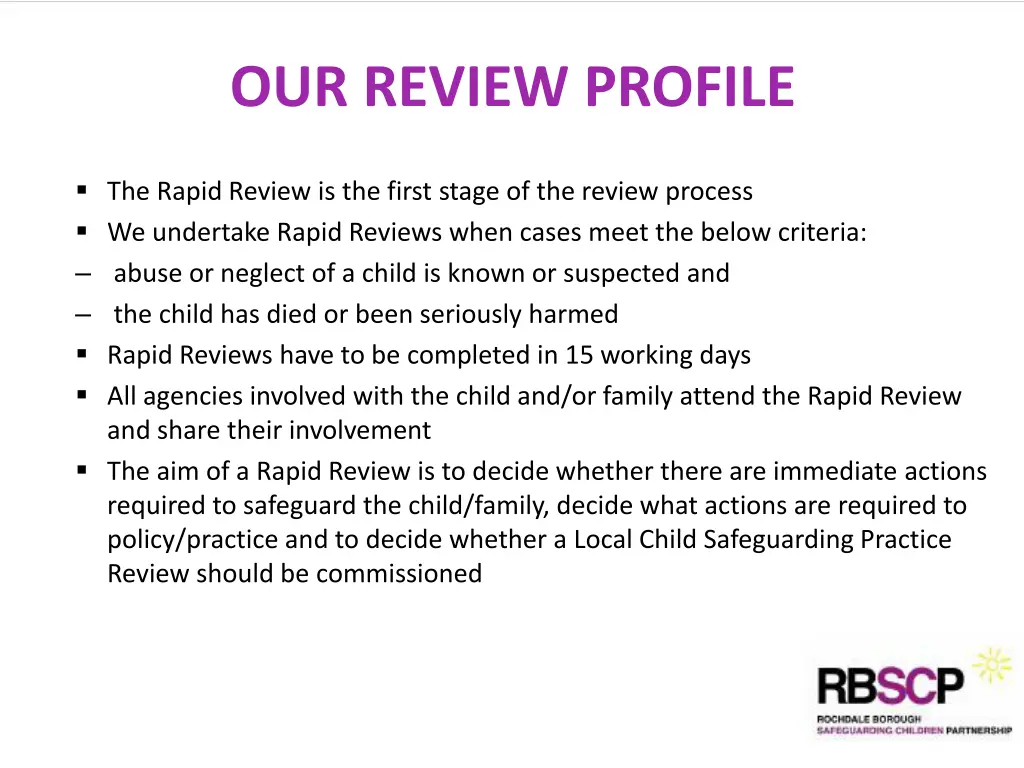 our review profile