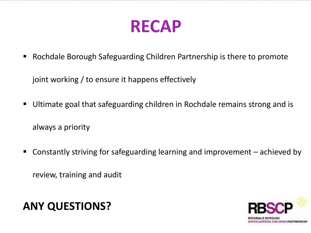 recap