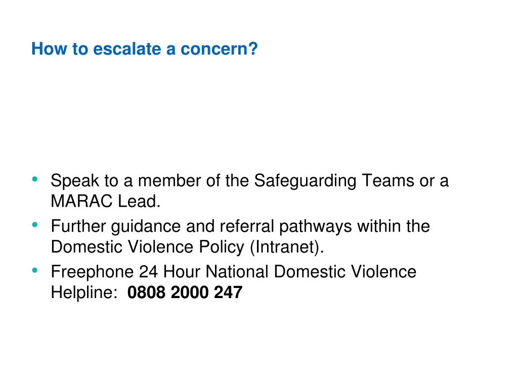how to escalate a concern