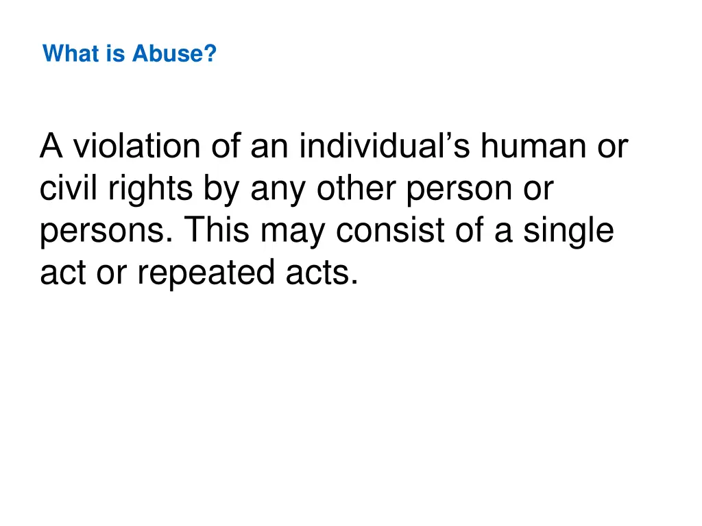 what is abuse