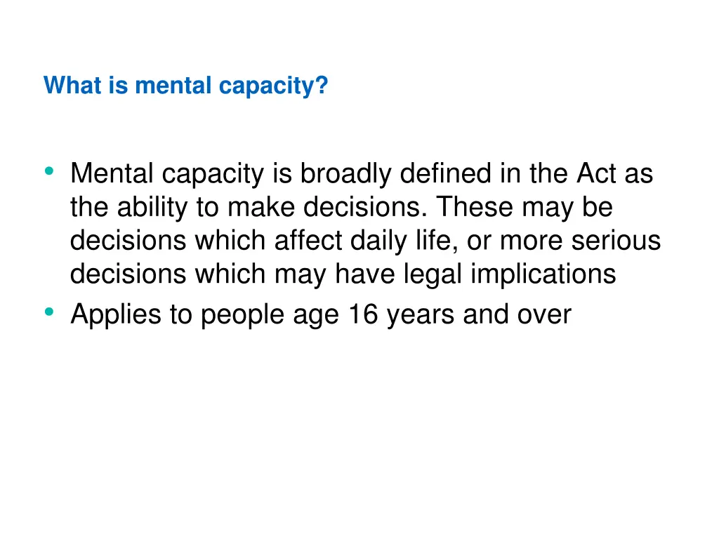 what is mental capacity