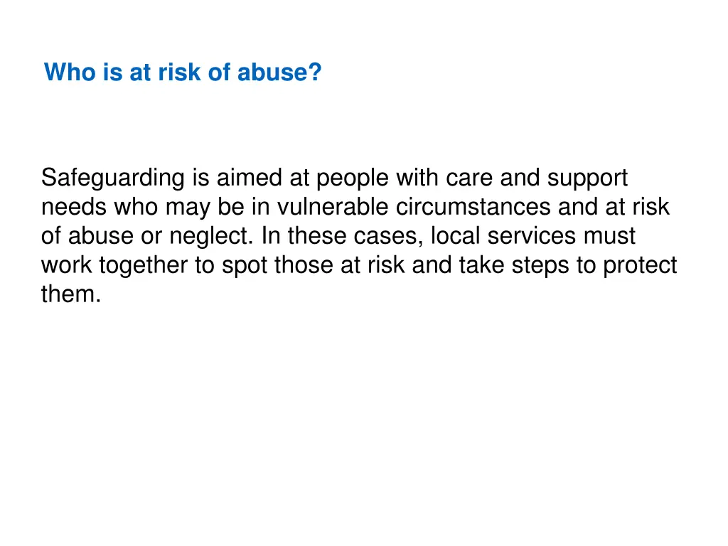 who is at risk of abuse
