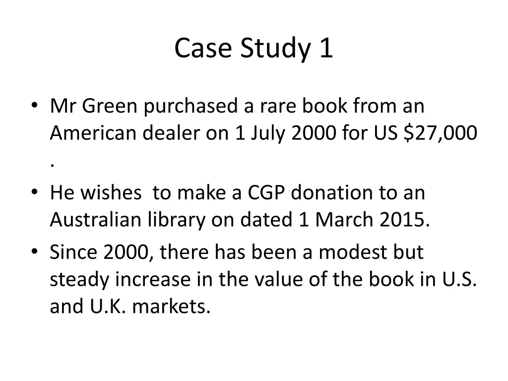 case study 1