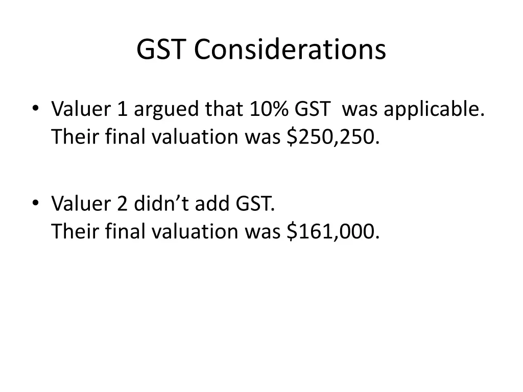 gst considerations 1