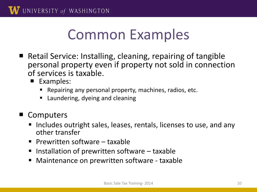 common examples