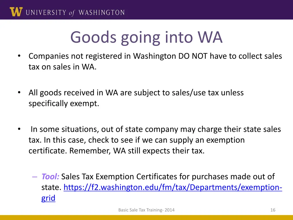 goods going into wa companies not registered