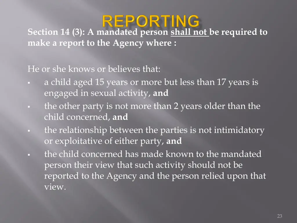 section 14 3 a mandated person shall