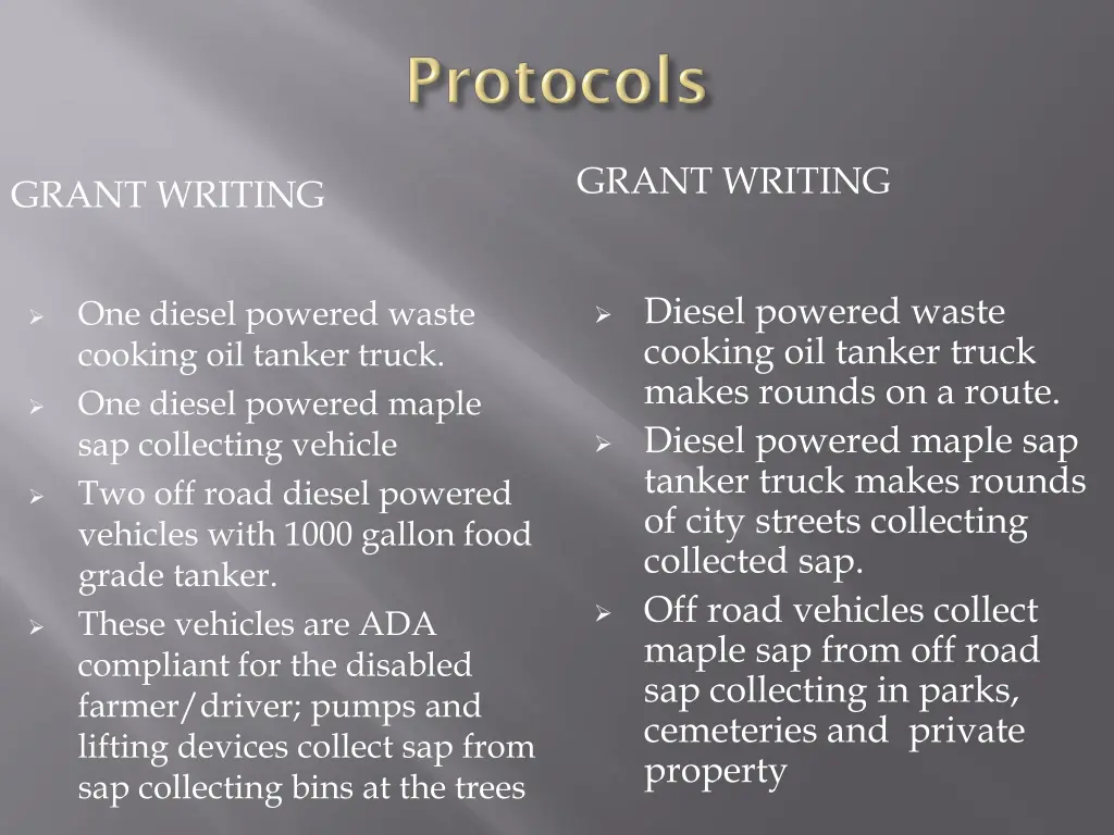 grant writing