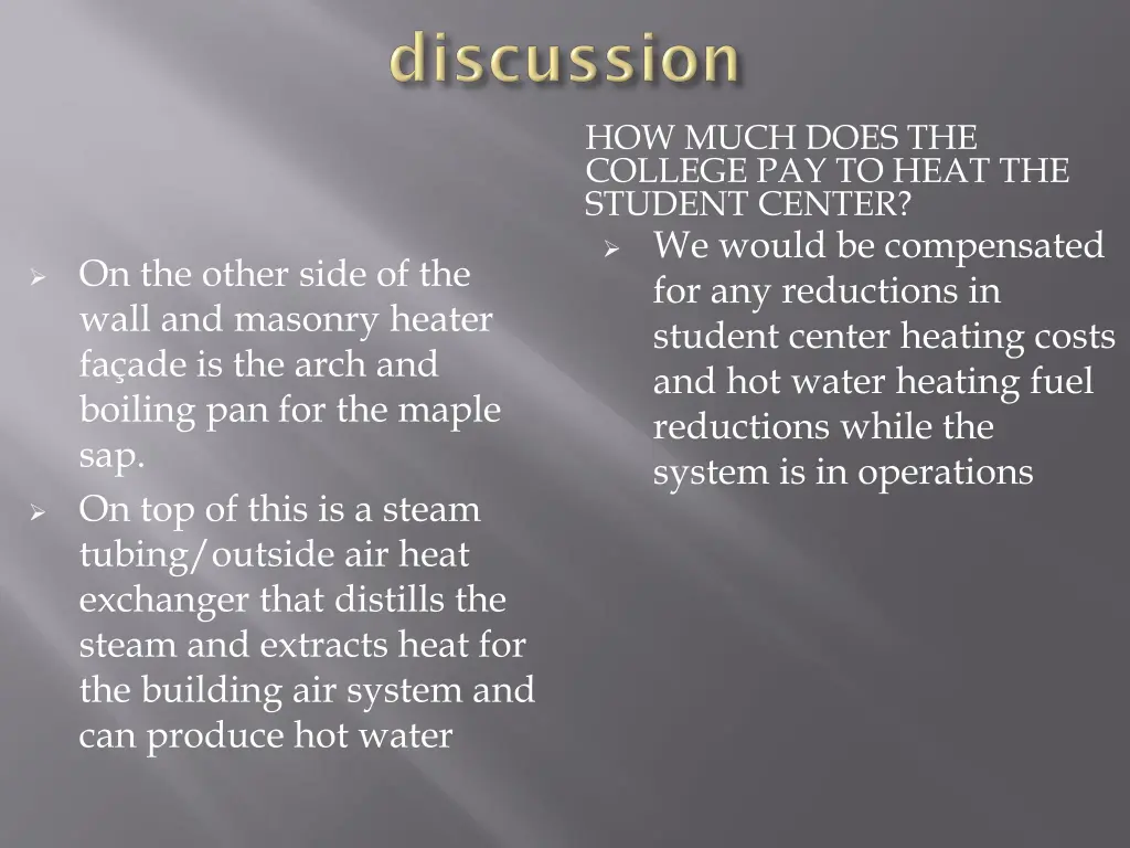 how much does the college pay to heat the student