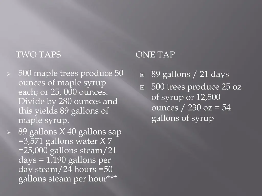 two taps