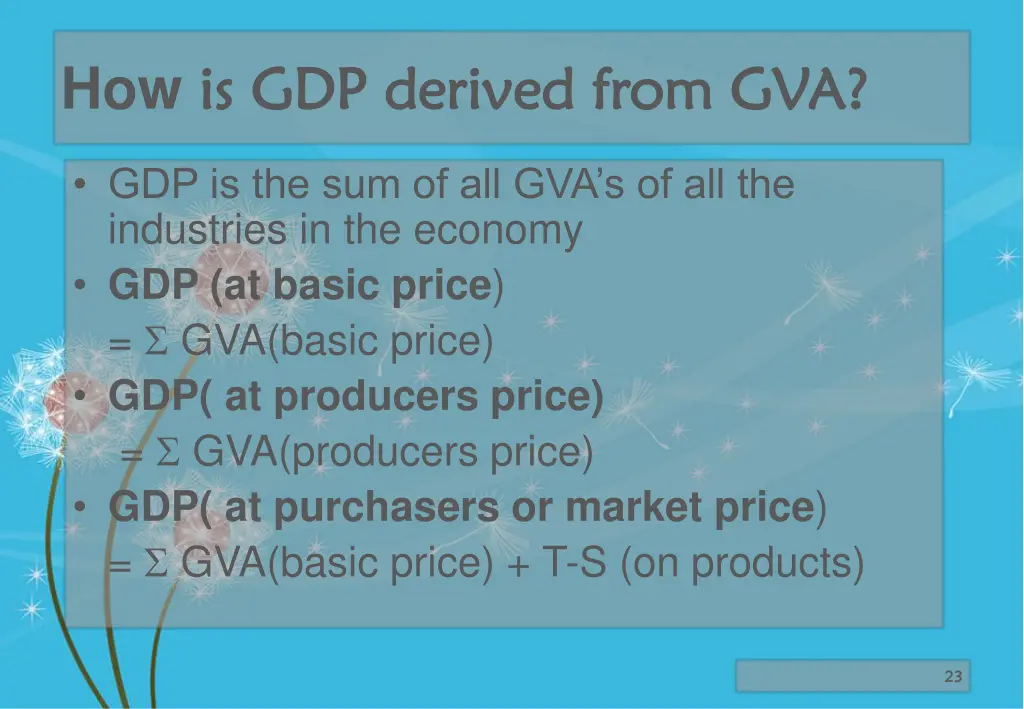 how is gdp derived from gva is gdp derived from