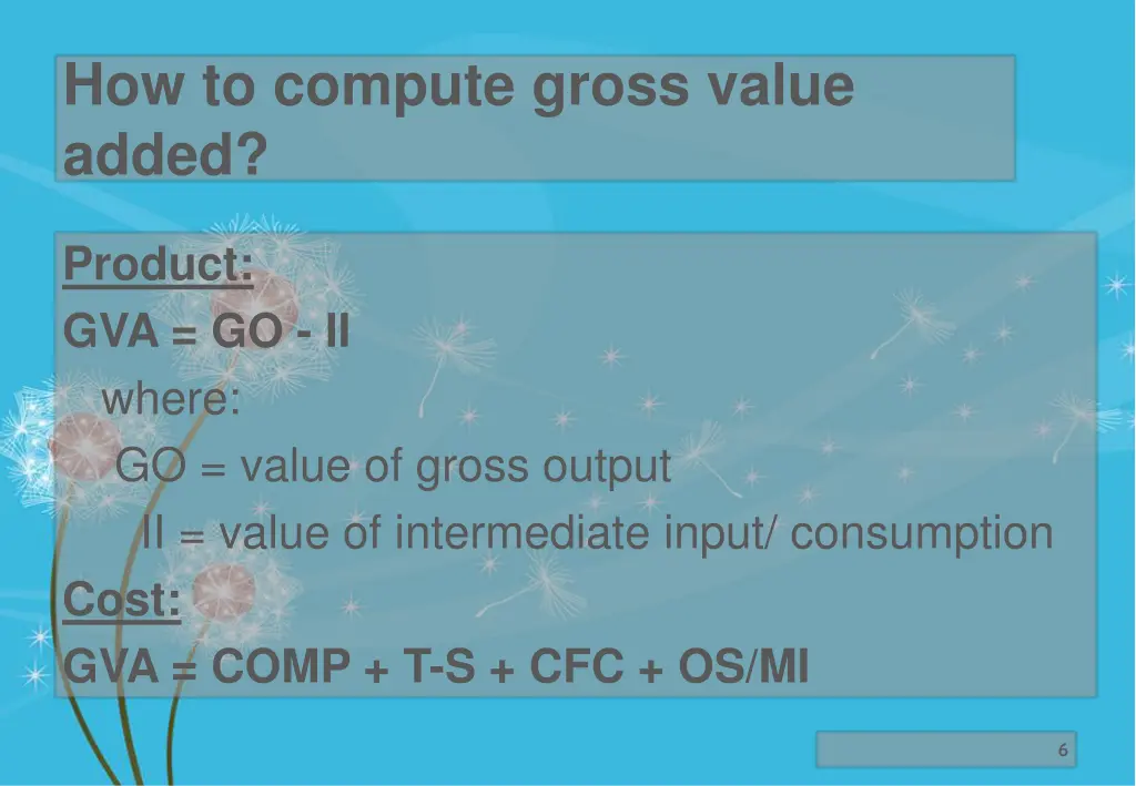 how to compute gross value added