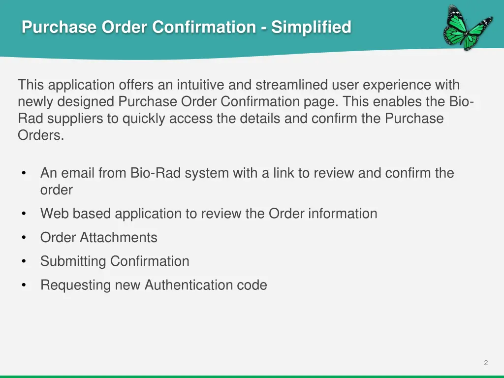 purchase order confirmation simplified