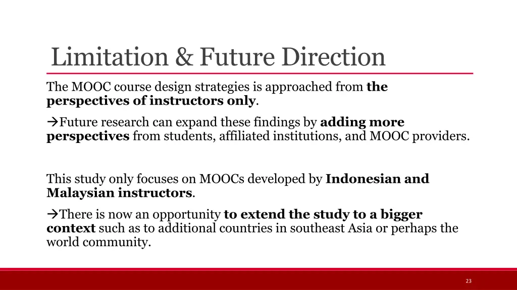 limitation future direction