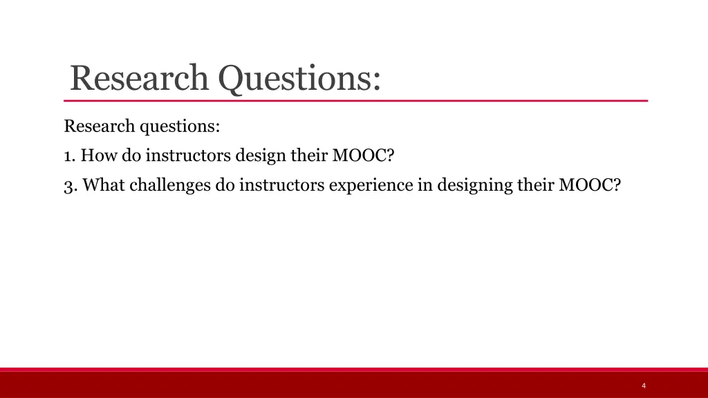 research questions