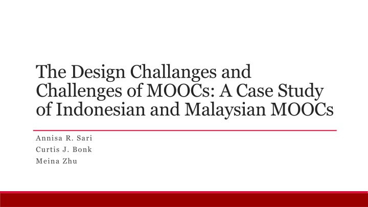the design challanges and challenges of moocs