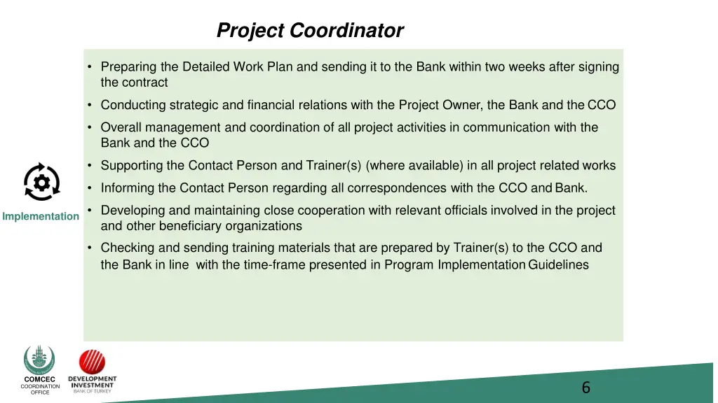 project coordinator