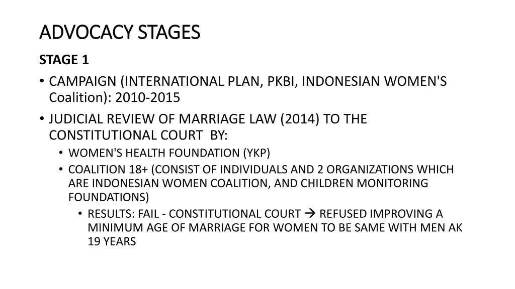 advocacy advocacy stages