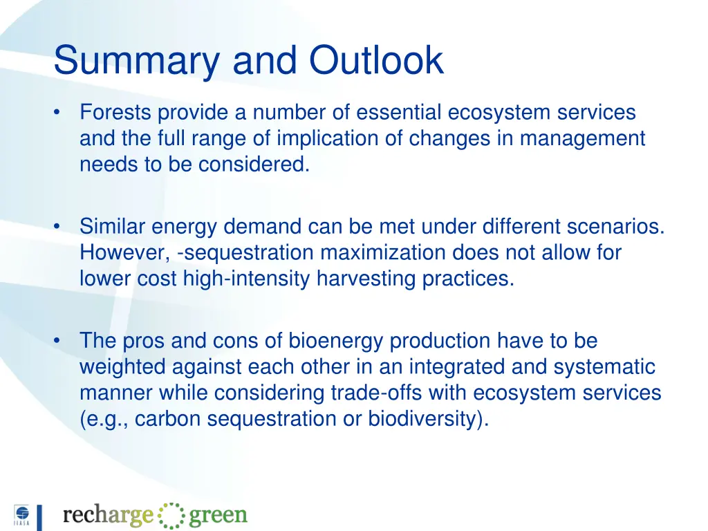 summary and outlook