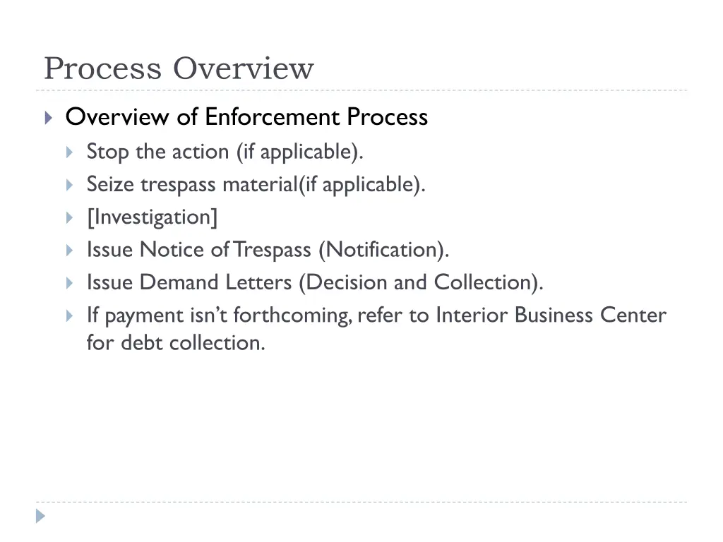 process overview