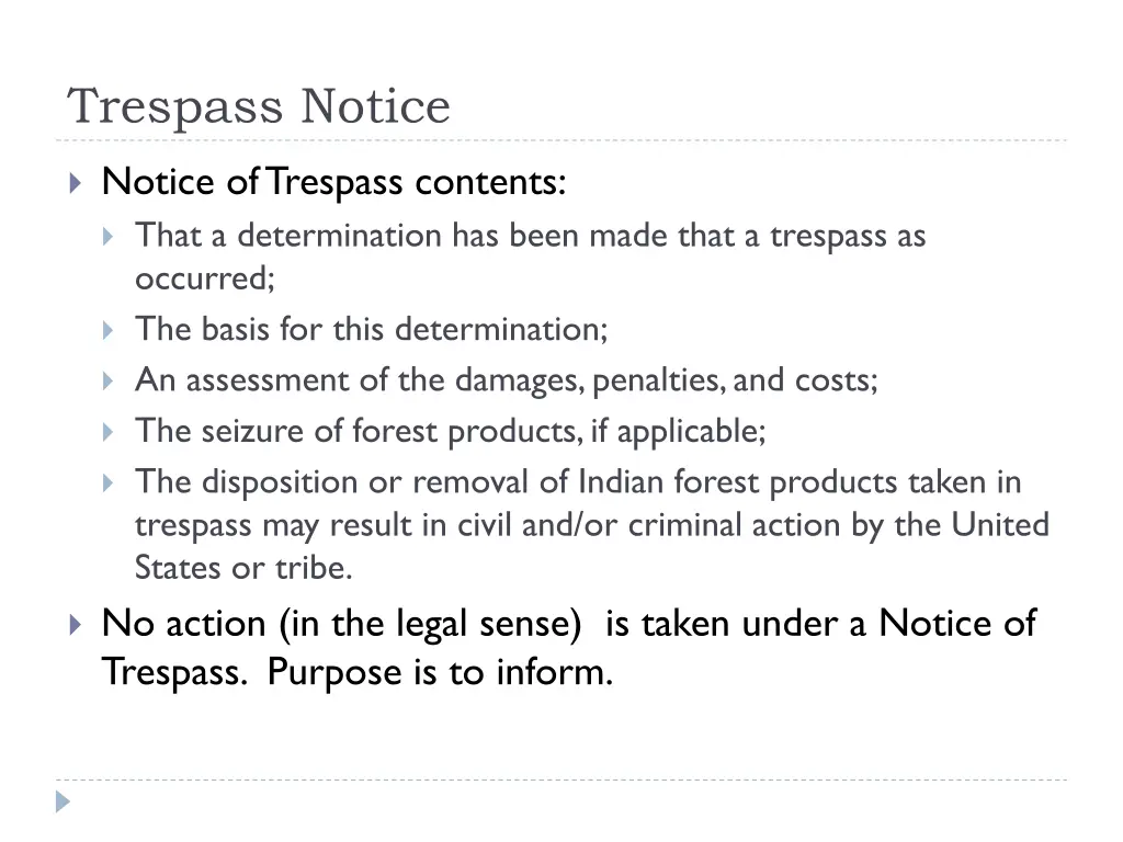 trespass notice