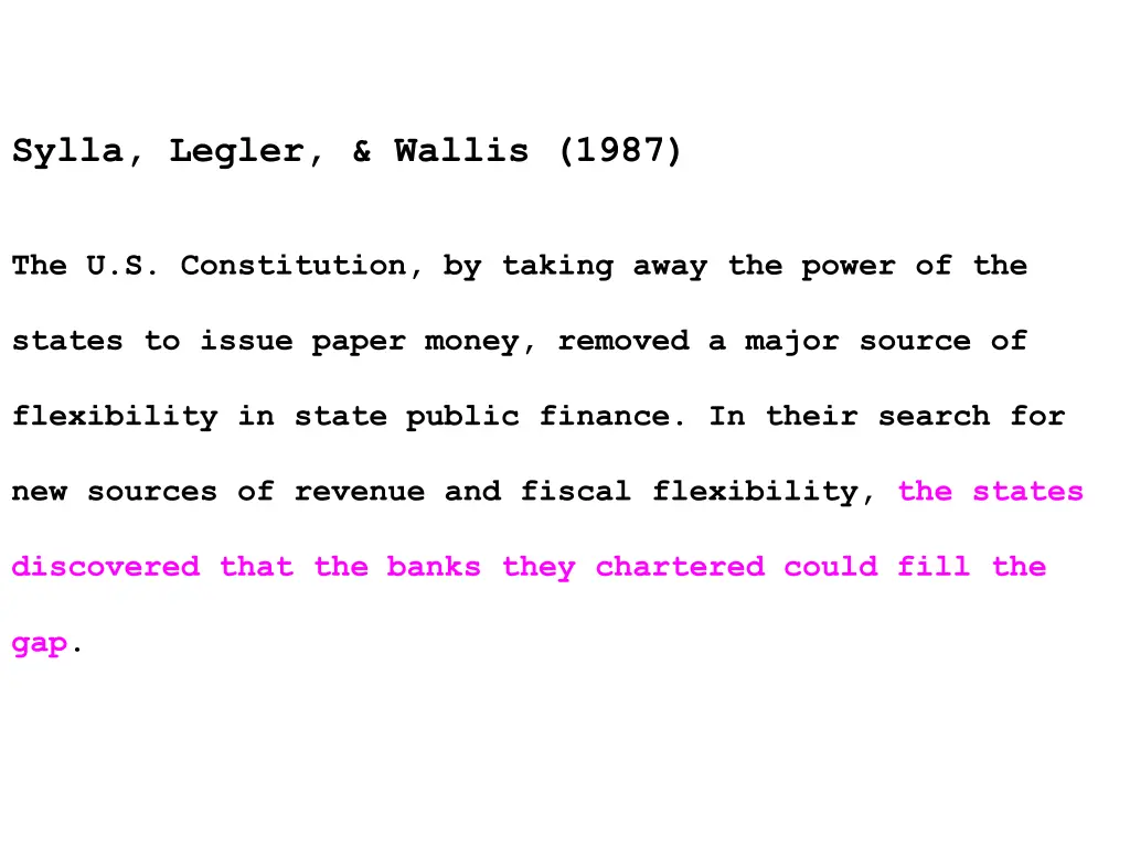 sylla legler wallis 1987