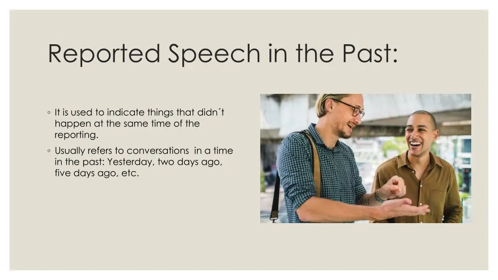reported speech in the past