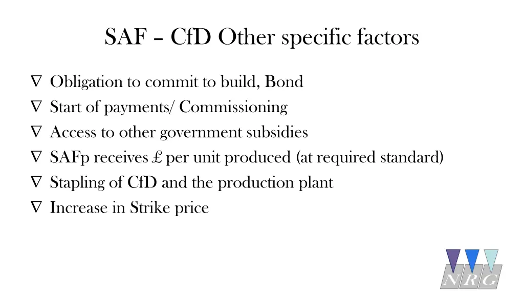 saf cfd other specific factors