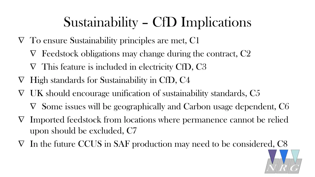 sustainability cfd implications to ensure