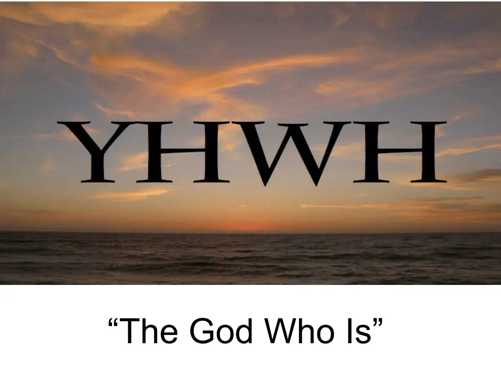the god who is
