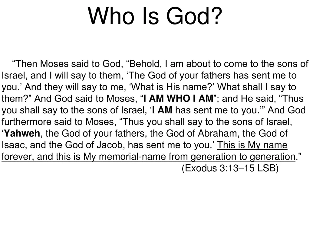who is god 1