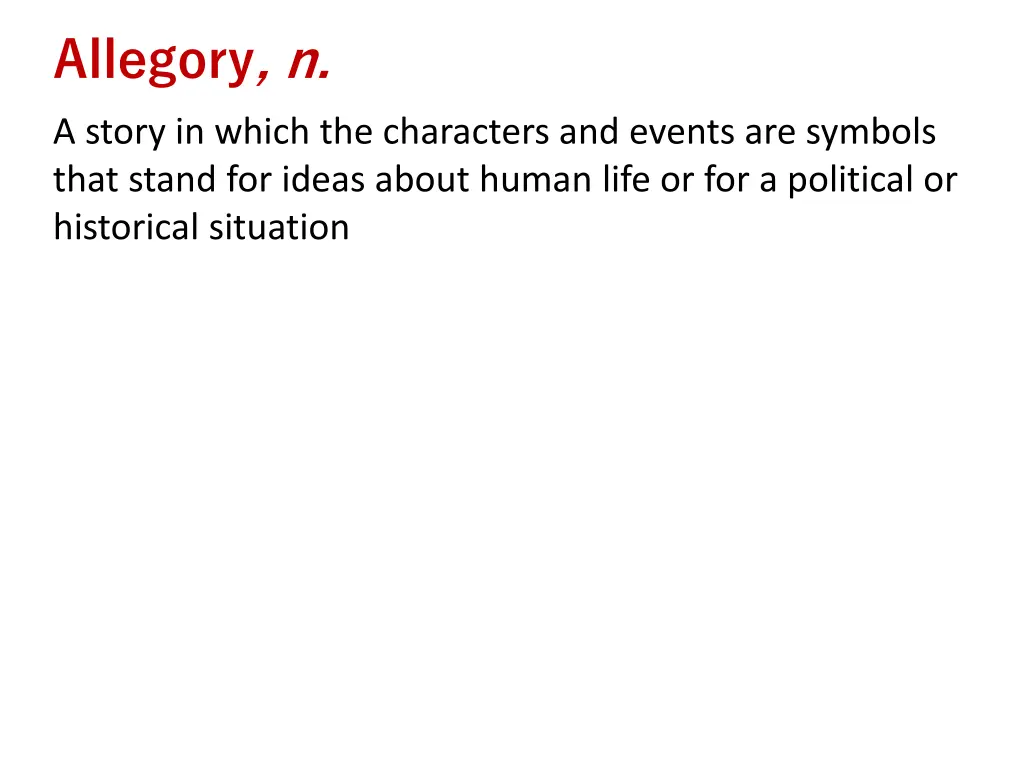 allegory n
