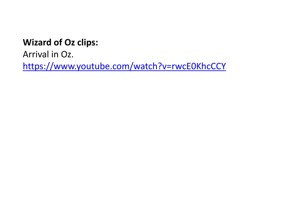 wizard of oz clips arrival in oz https
