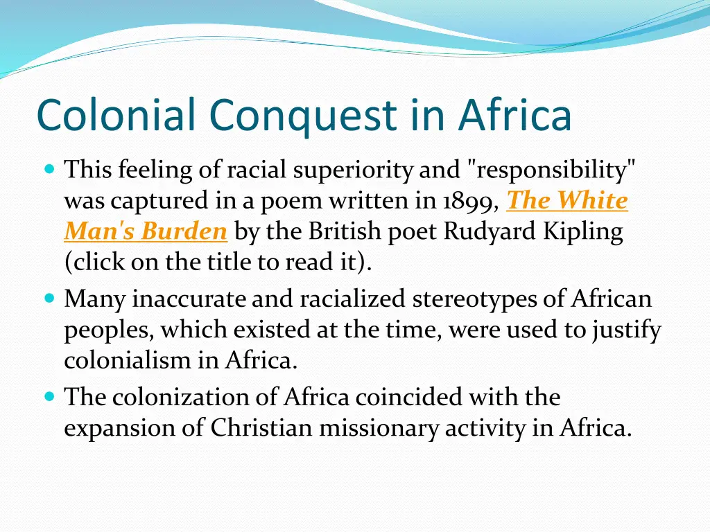 colonial conquest in africa 1