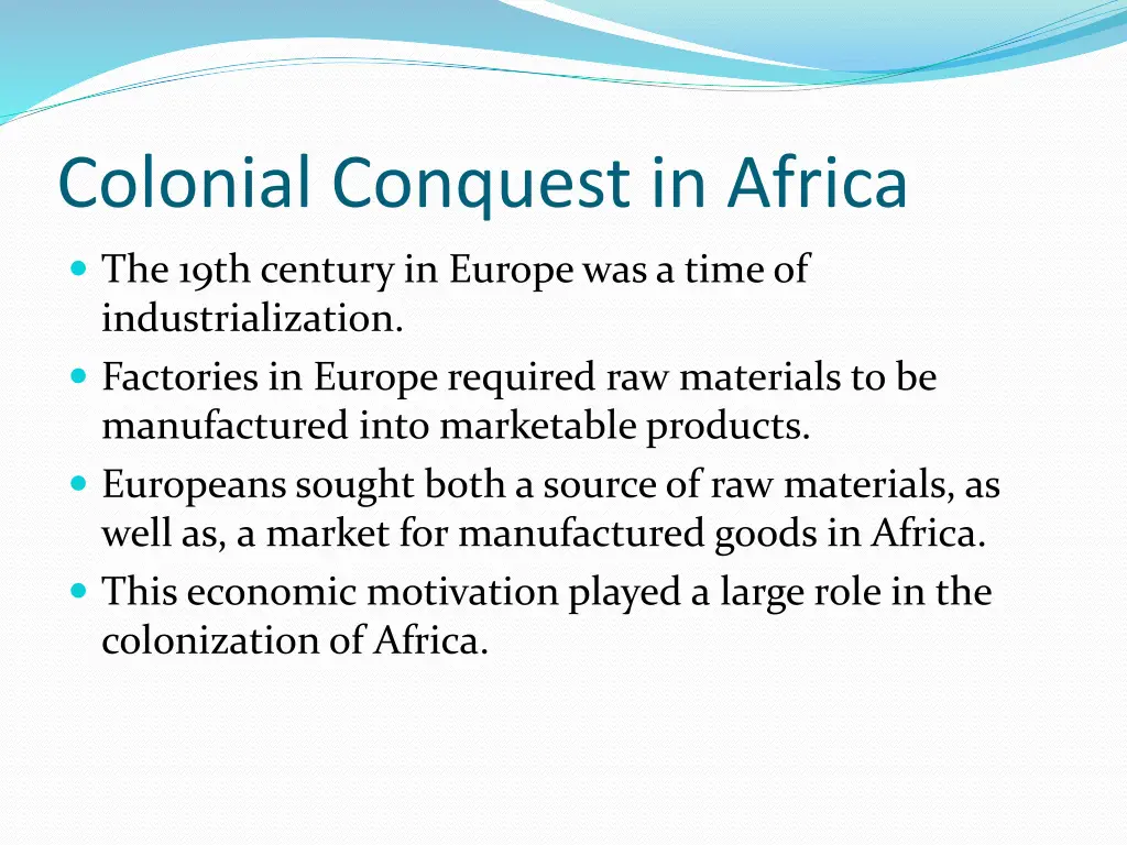colonial conquest in africa
