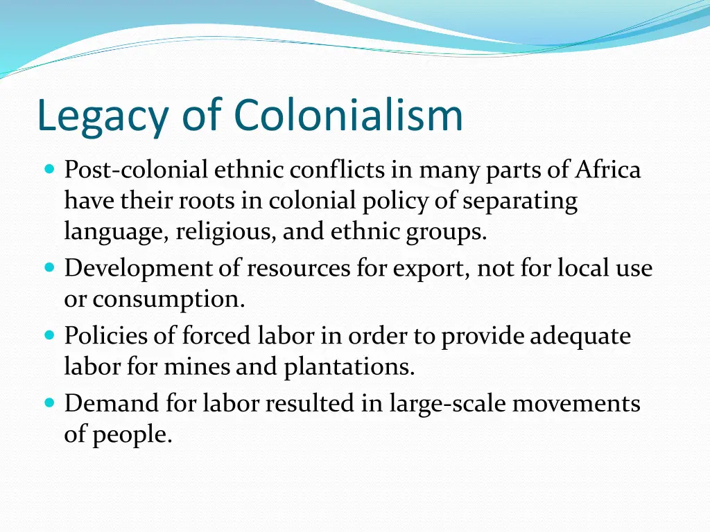 legacy of colonialism 1