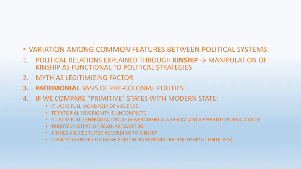 variation among common features between political