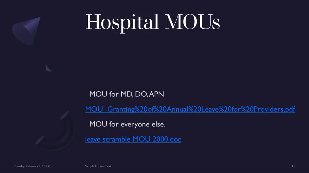 hospital mous