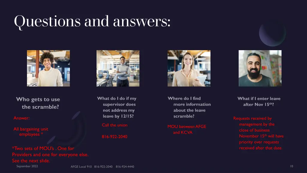 questions and answers