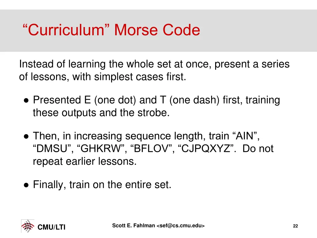 curriculum morse code
