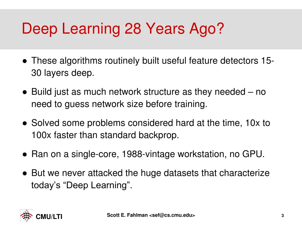 deep learning 28 years ago