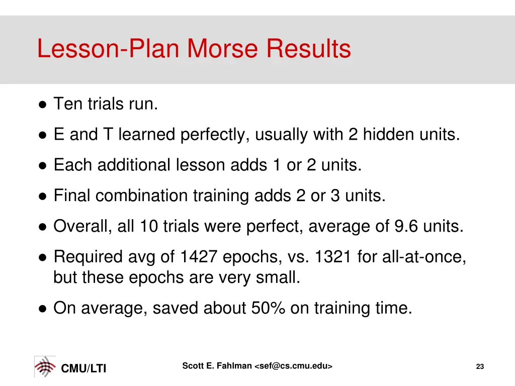 lesson plan morse results