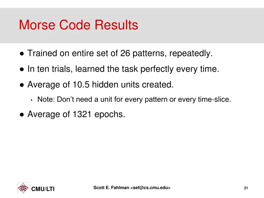 morse code results