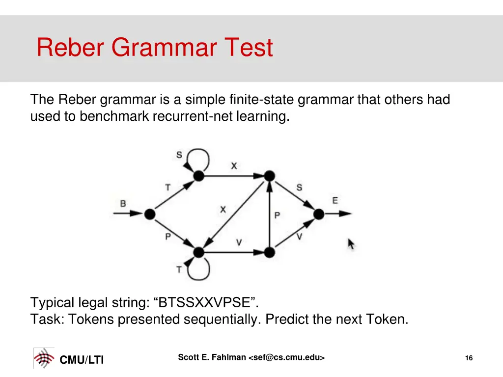 reber grammar test