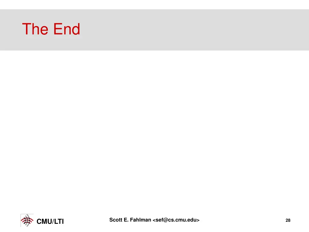 the end