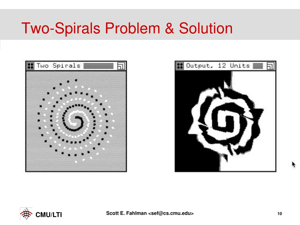 two spirals problem solution