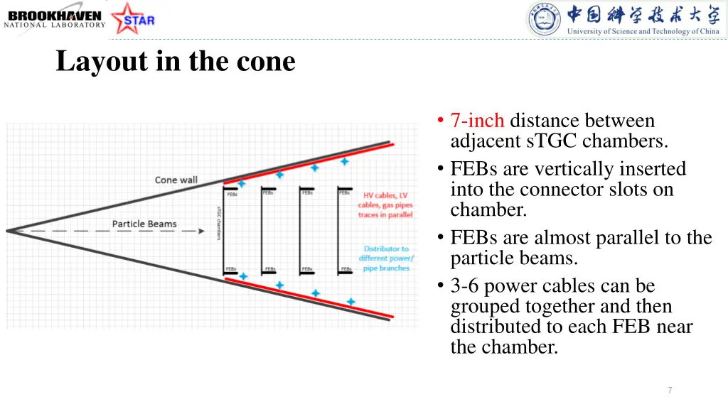 layout in the cone